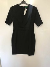 Image of United Colors Of Benetton Ladies Black Shift Dress Size Small New With Tags