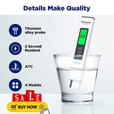 TDS Meter Digital Water Quality Tester 0-9999ppm,for Water Purifier Applications