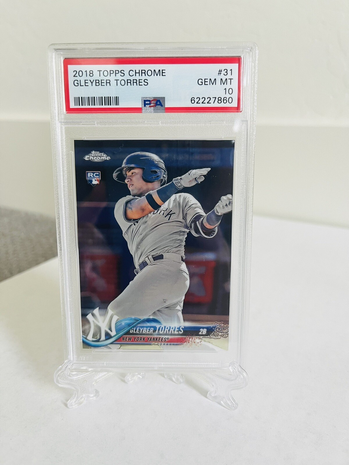 Baseball Card Gleyber Torres 2018 Topps Rookie Card PSA 10 Gem