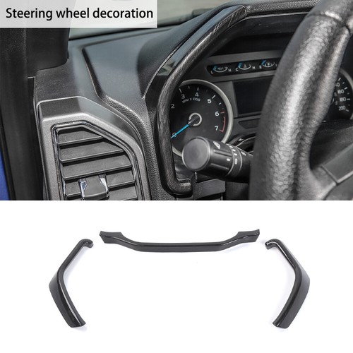 4x Inner Door Handle Panel Trim Decor Cover For Ford F150 2015+ Black Wood Grain - Foto 12