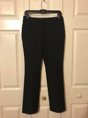 New York & Company 7th Avenue Design Studio Solid Black Dress Pants 2 Petite NEW