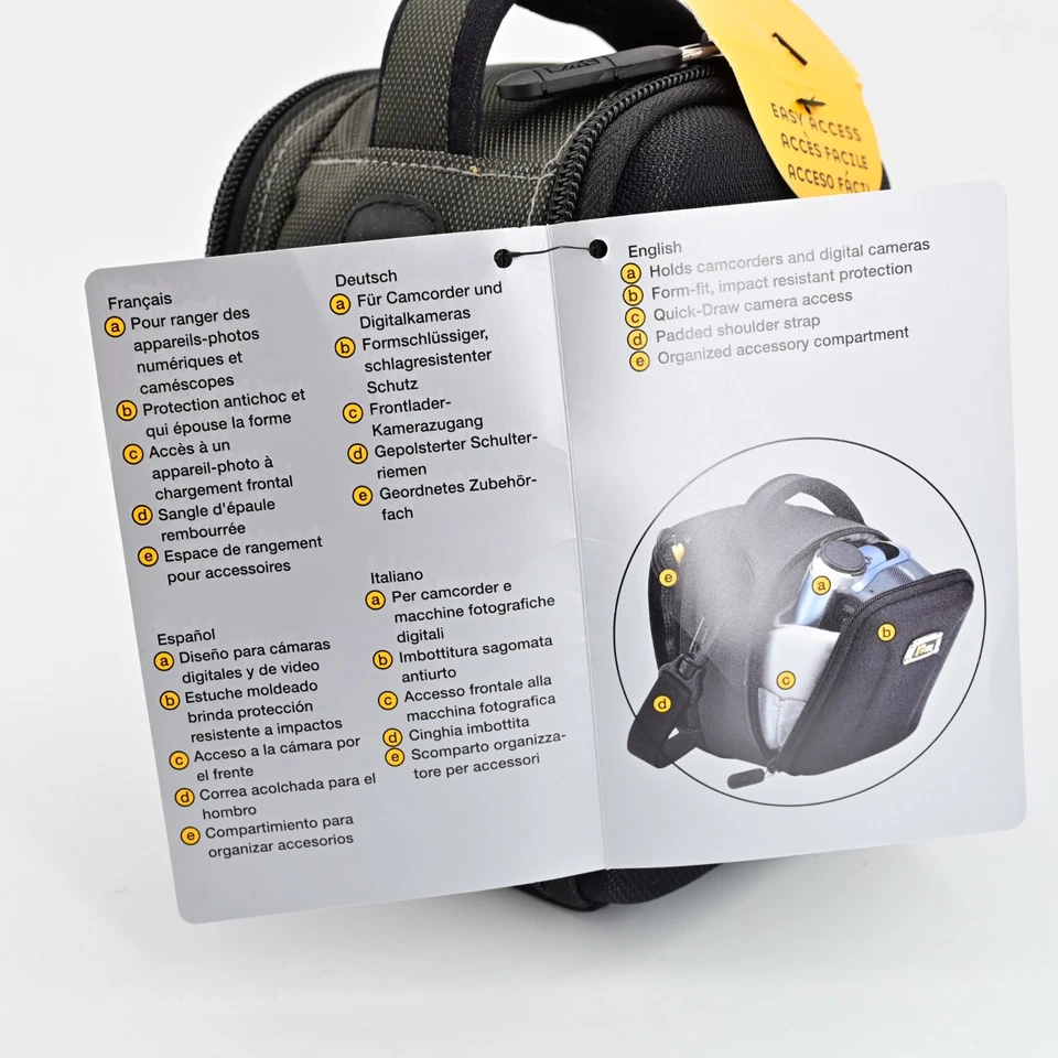 Case Logic QPB-4 Quick-Draw Camcorder Camera Case – Compact Pouch with Tags - Image 4 of 4