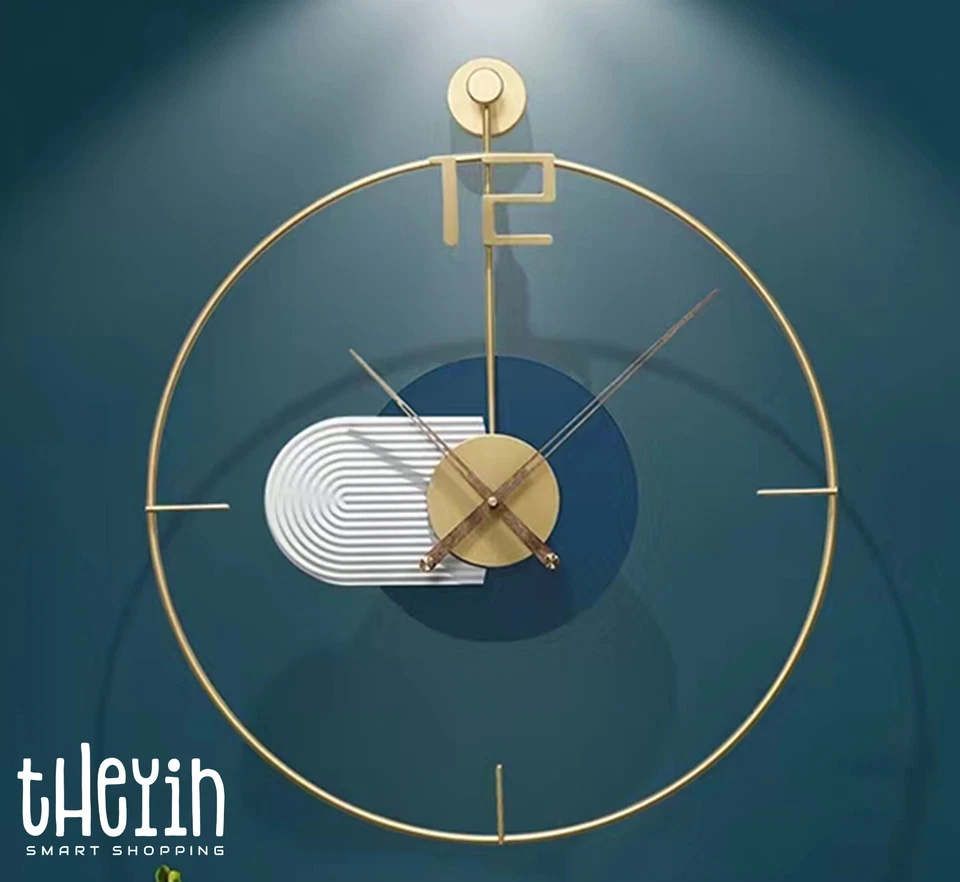 Large 60cm SUPER SILENT Minimalist Classic Wall Clock Quiet Non-Ticking Quartz - Image 1 of 1