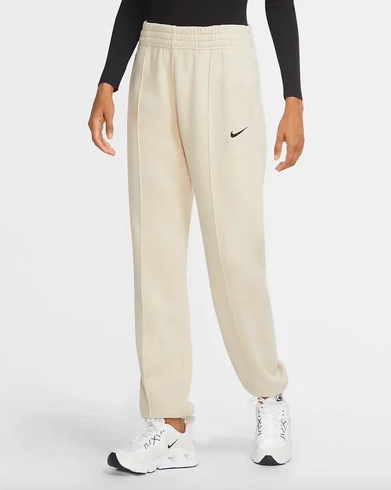 Nike Sportswear Essentials Womens Fleece Pants Tan Sweatpants BV4089 140 -  LARGE