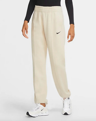 Nike Sportswear Essentials Womens Fleece Pants Tan Sweatpants BV4089 140 -  LARGE 