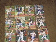 LOT OF 12 DIFFERENT AUTOGRAPHED 2005 FORT MYERS MIRACLE TEAM ISSUED CARDS
