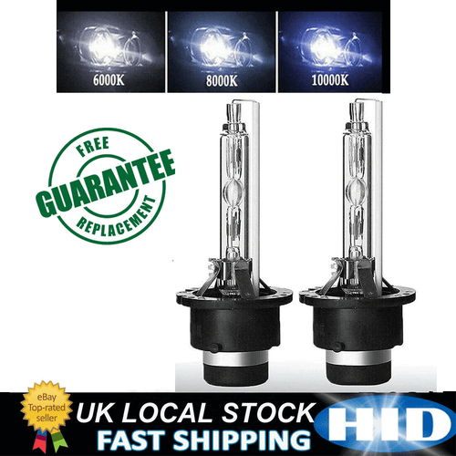 Lot De 2 Ampoules HID Xenon D2S / D2R - 35W - 6000K (blanc Froid) - 12V - Pour Phares De Voiture Ou Moto Homologués