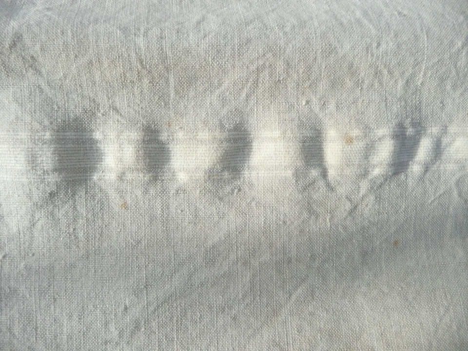 2 torchons ancien en métis avec liteau initiale L - Photo 3/4