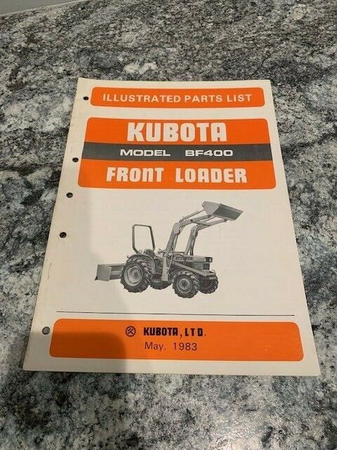 Kubota Bf400 Front Loader Parts Manual Catalog Book Assembly Schematics  Views