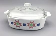 Corning Ware Quilt Casserole Baking Dishes 2L