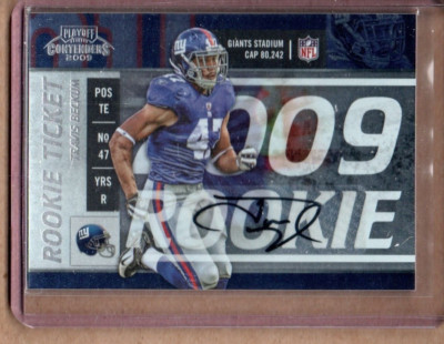 2009 PANINI PLAYOFF CONTENDERS TRAVIS BECKUM ROOKIE AUTOGRAPH (NM/MT)
