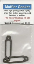 Tower Hobbies .46 BB Exhaust/Muffler Gasket 2 Pack NIP