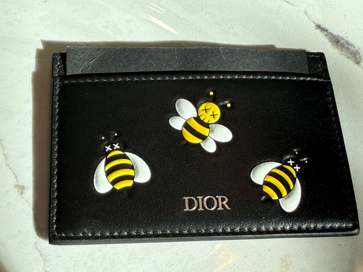 Dior X Kaws BEE Card Holder Wallet - Yellow/Black 🐝 Made in Dior X Kaws BEE Card Holder Wallet - Yellow/Black 🐝 Made in