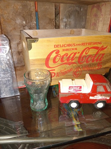 VTG Coke Awesomeness! (Folk Art Plane, Tray, Crate, Car, Spoon Rest++) C DESCRIP - Picture 2 of 11