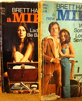 BRETT HALLIDAY sexy pulp-fiction Stephen Marlowe Ian Fleming books Lot of 6