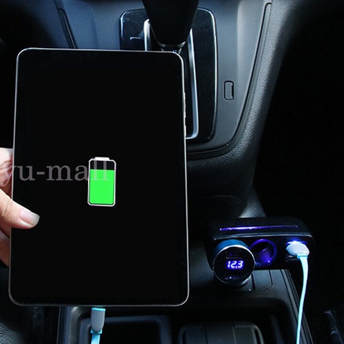 1x Car Charger Cigarette Lighter Double Power Adapter Socket Splitter Dual USB - Picture 4 of 15