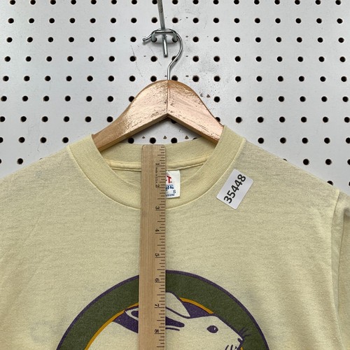VTG 80s Brookfield Zoo Run Shirt Youth Boys Small Yellow Single Stitch 17x22.5 - Picture 8 of 12