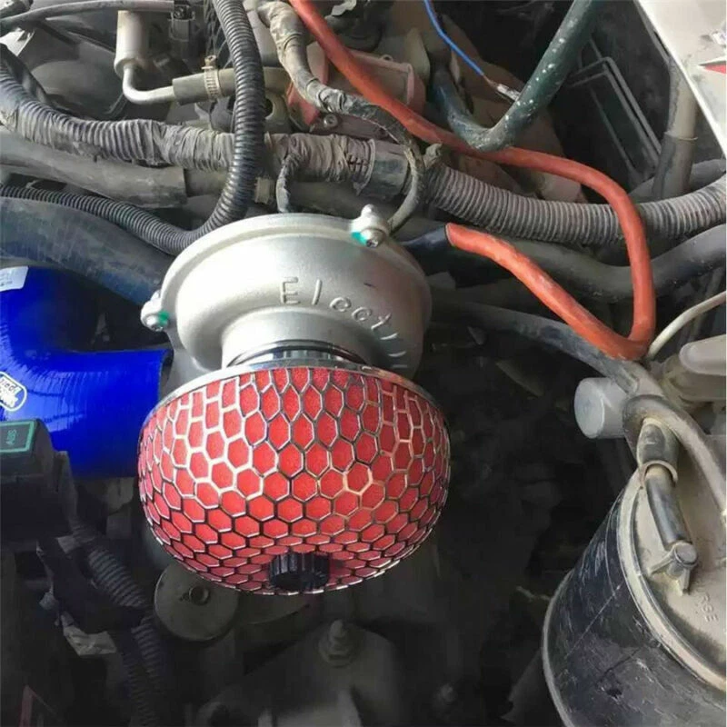 Turbocompresor eléctrico turbocompresor de admisión de filtro de aire universal para automóviles bicicletas Foto 3 de 4