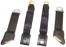 1967 1968 1969 1970 1971 1972 CHEVROLET GMC TRUCK BLACK SEAT BELT SET GM EMBLEMS