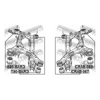 2X Febest Lagerung AchsköRper Vorne FüR Chrysler Sebring Cabriolet JR JS Dodge