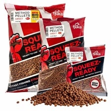 Fjuka Squeez-Ready Sweet Method Pellets | Ready-prepped 2mms | Carp, F1s, tench