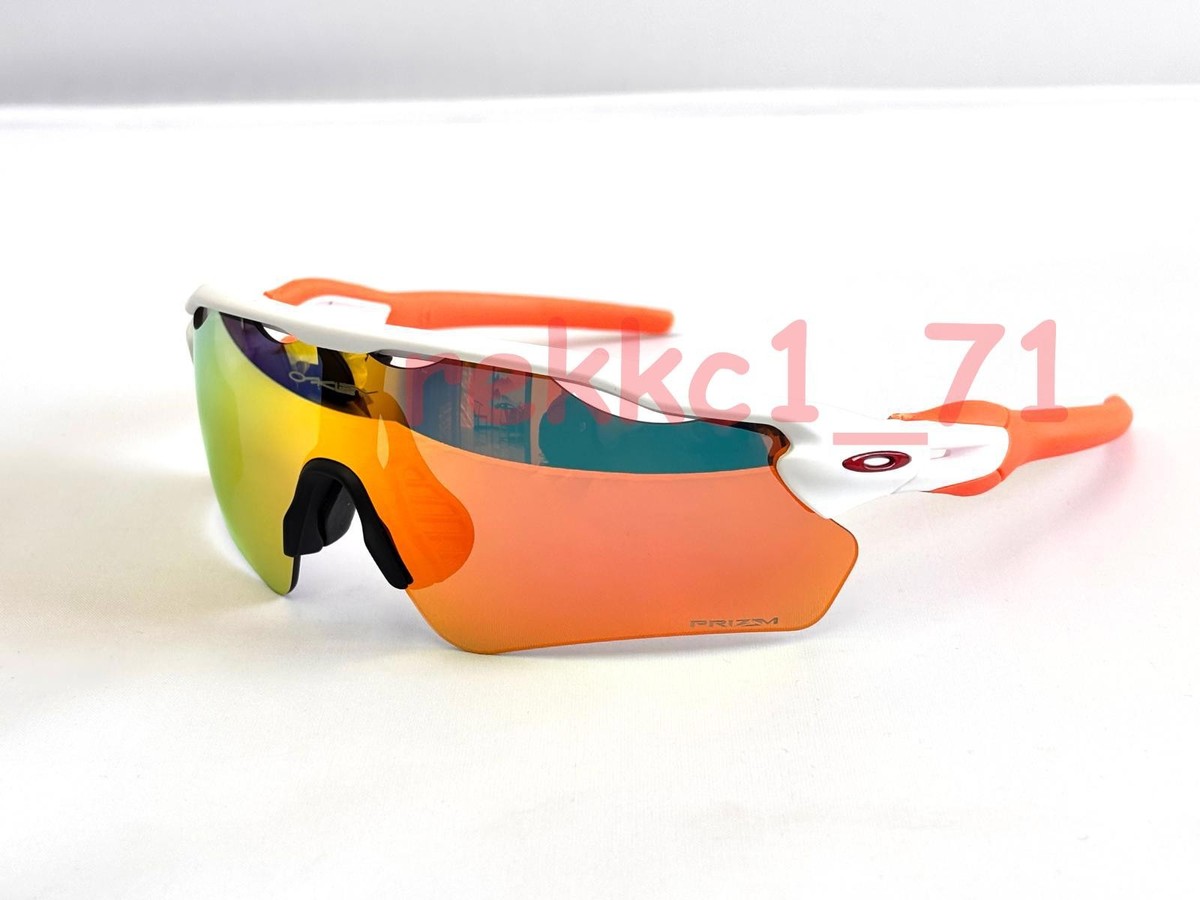 NEW Oakley Radar EV Patn Sunglasses White Frame Red Prizm Lenses