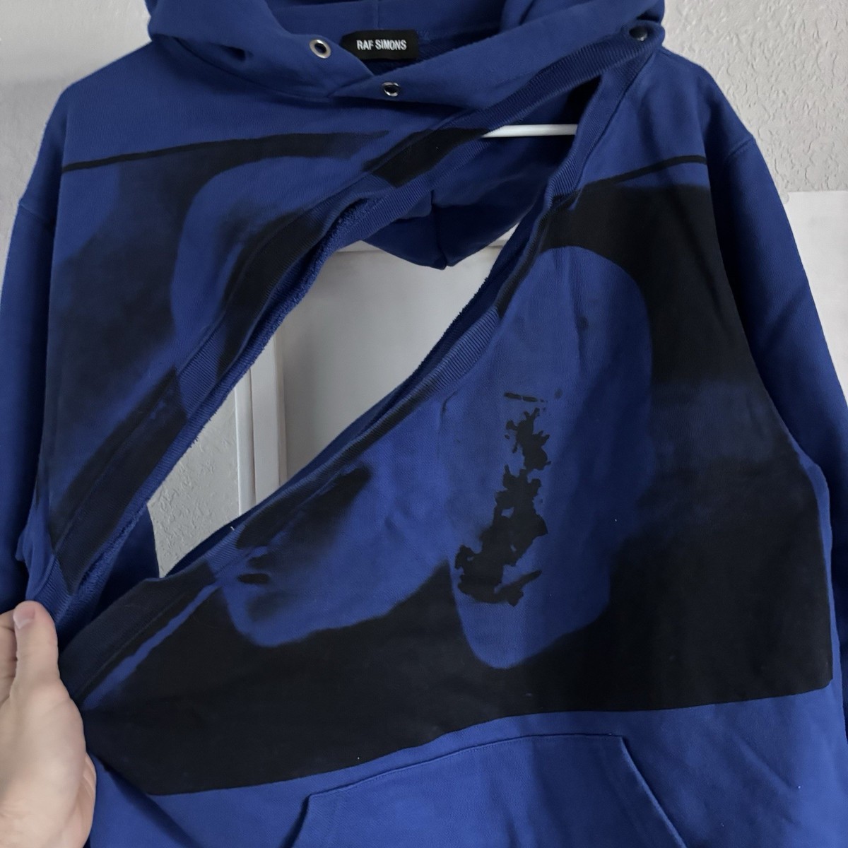 希少　RAF SIMONS AW18/19 182-327 Archive AW18 Raf Simons Mainline Joy Division Split Hoodie In Rare