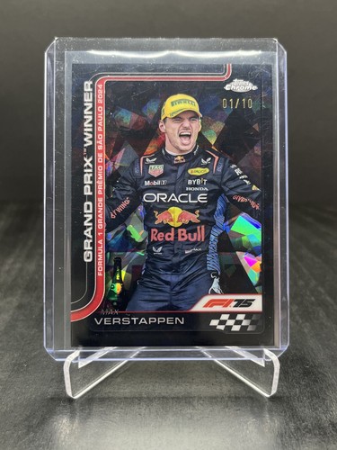 2025 Topps Chrome Sapphire F1 Max Verstappen Brazil GP Winner Black 01/10 #113