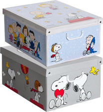 Set 2 Pezzi Scatole Armadio in Cartone, Scatole per Vestiti E Biancheria, per Ca