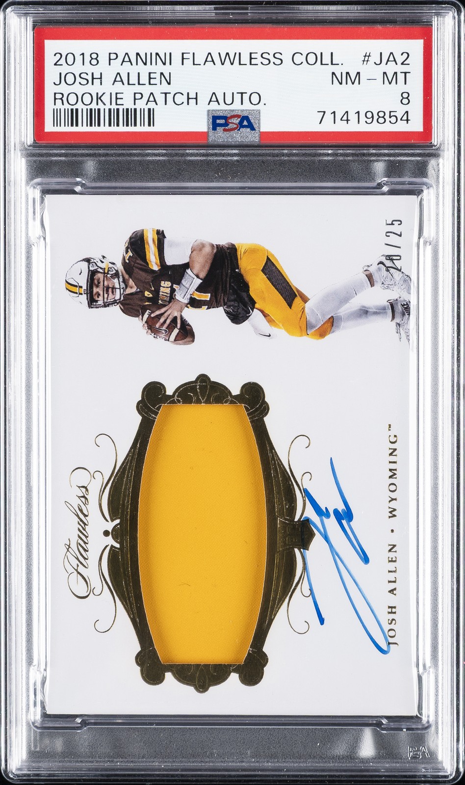 Josh Allen Panini Flawless Collegiate Rookie Patch Autographs #JA2 Base