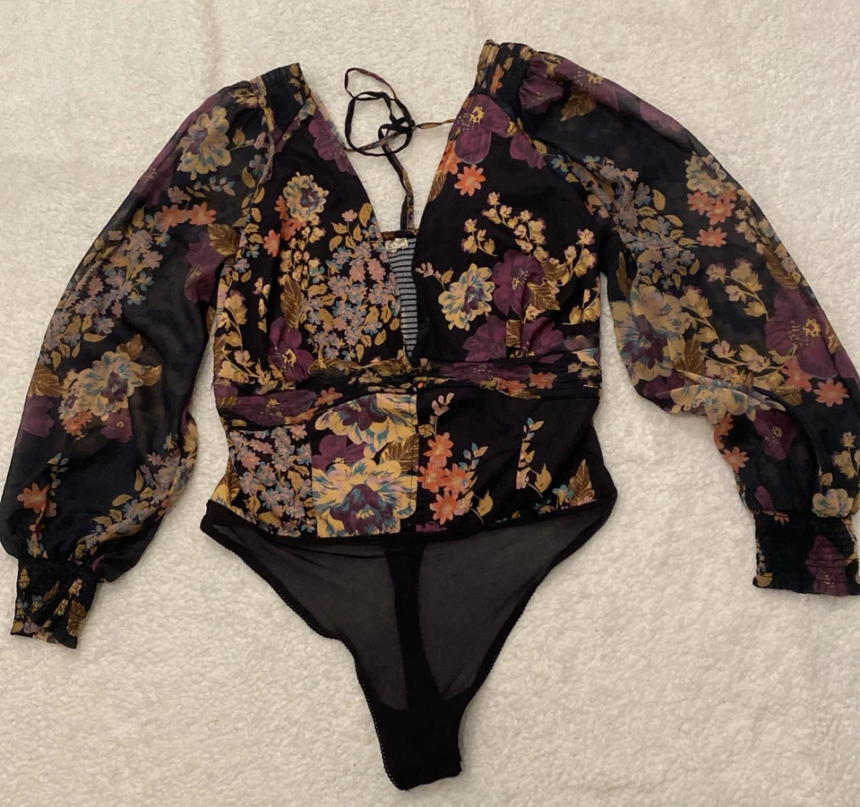 Nuevo Top Free People Intimately Wanderlust Negro Combo Floral Talla XL Foto 4 de 4