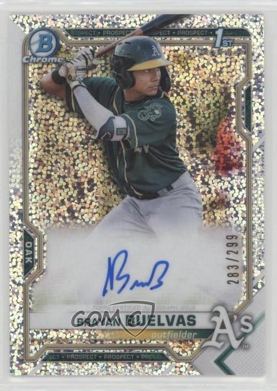 2021 Bowman Chrome Prospects Speckle Refractor 283/299 Brayan Buelvas Auto 9v7