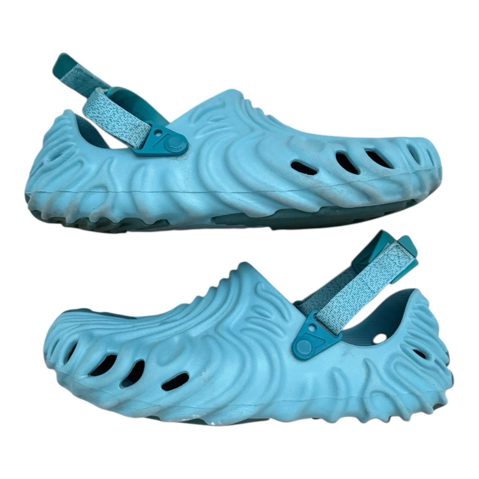 CROCS POLLEX CLOGS X Salehe Bembury Men Blue Strap Back Slip On Sandals-Size 14