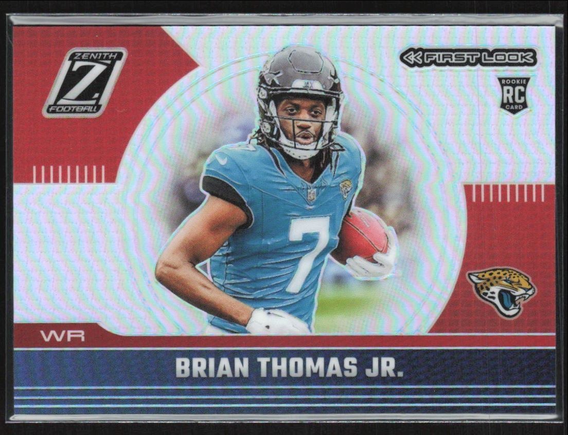 Brian Thomas Jr. 2024 Panini Zenith First Look Silver Prizm RC #15 Jacksonville