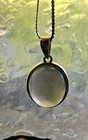 Moonglow Moonstone 925 Necklace Pendant on Sterling Silver Vintage Chain 30" — photo 2