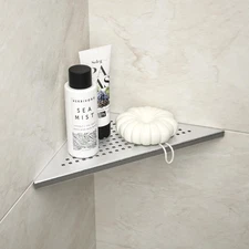 Corner Shower Shelf 304 Stainless Steel Brushed Recessed Bathroom 10 Inch