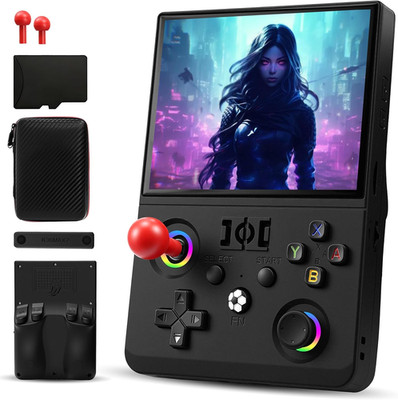 R36MAX   Retro Handheld Game Console, 4.5'' IPS HD Screen Retro Gaming Console wi