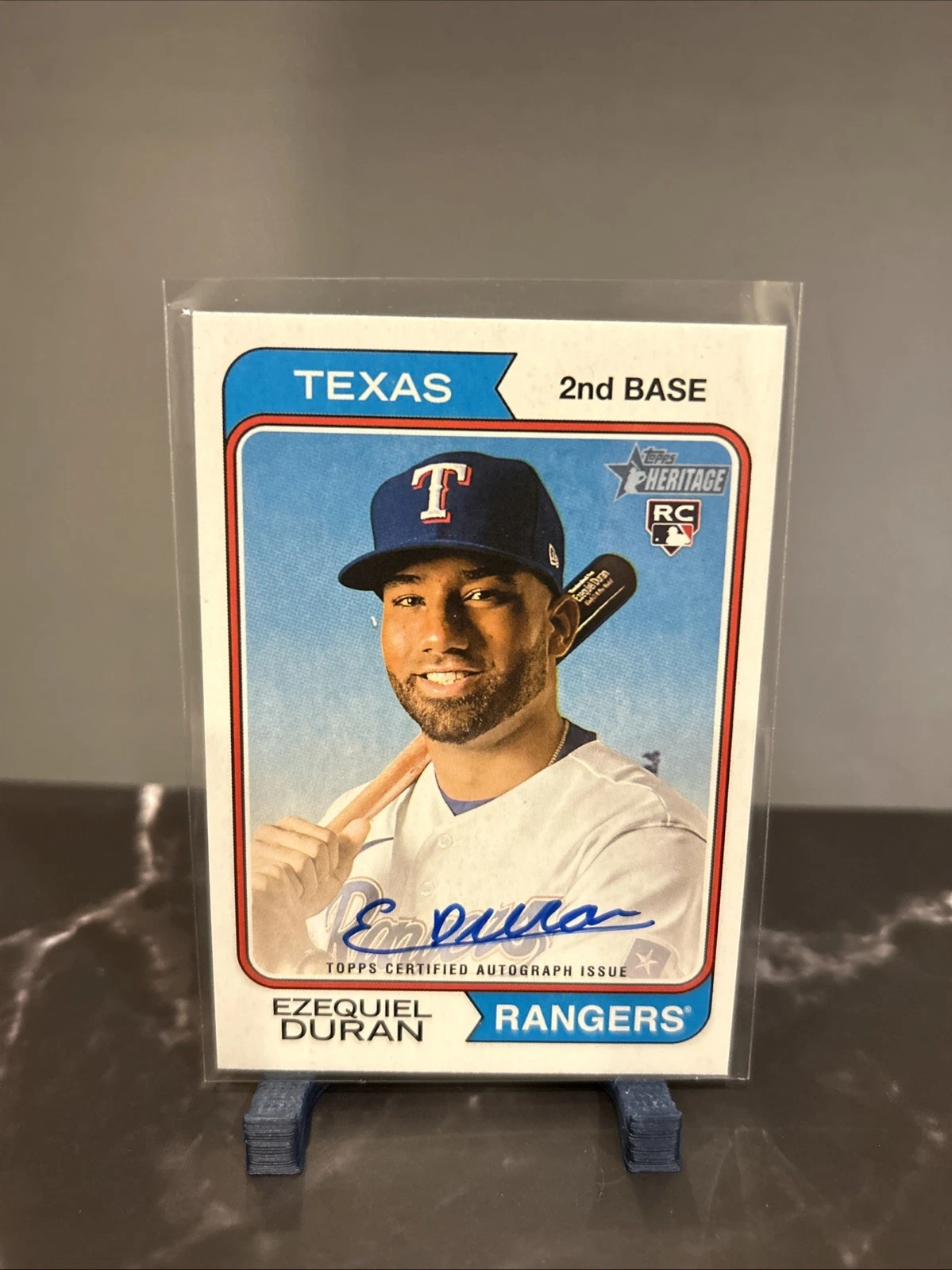 2023 Topps Heritage - Ezequiel Duran Real One Autographs - Rangers -#ROA-ED (RC)