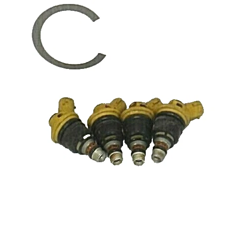 2004-06 SUBARU LEGACY GT OBXT FXT STI FUEL INJECTOR SET SIDE FEED OEM 16600AA170 - Image 2 of 4