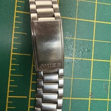 Seiko Stainless Steel 20mm Silver Tone Watch Strap Vintage
