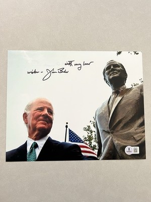 James Baker autographed signed 8x10 photo Beckett BAS COA Marines Republican *IR