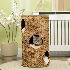 Cat Condo with Cushions, 3 Story Kitty Tower for Indoor Cats,  16" x 29"H