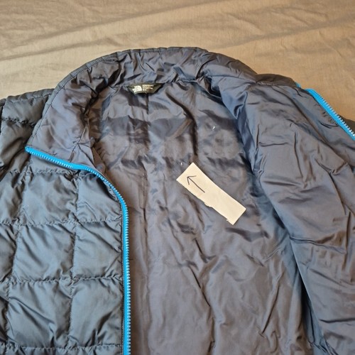 The North Face Down Insulated Dk Blue Mens Puffer Jacket 550 Medium Full Zip - Picture 15 of 23
