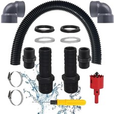 Regentonne Verbindungsset Regenfass Schlauch 100cm Wasseranschluss Zubeh&ouml;r