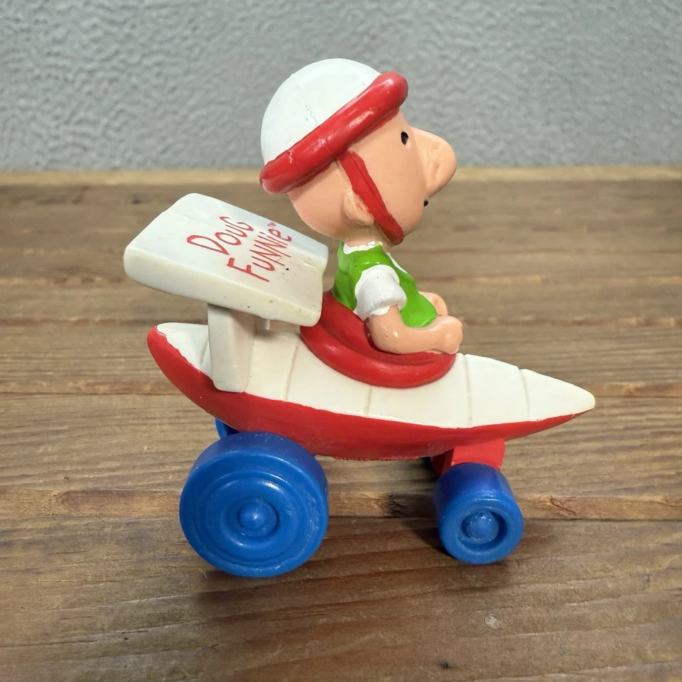 Doug Funnie Hardees Juguete 1994 Nickelodeon Dibujos Animados Coche Corredor 3" Figura Retro Años 90 Foto 2 de 4