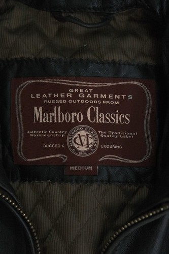 Marlboro Classics Vintage dunkelbraune Echtlederjacke Gr. M Made in India - Bild 15 von 19
