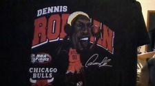 DENNIS RODMAN mens black 1997 NBA Finals T-SHIRT xl Chicago Bulls nba basketball