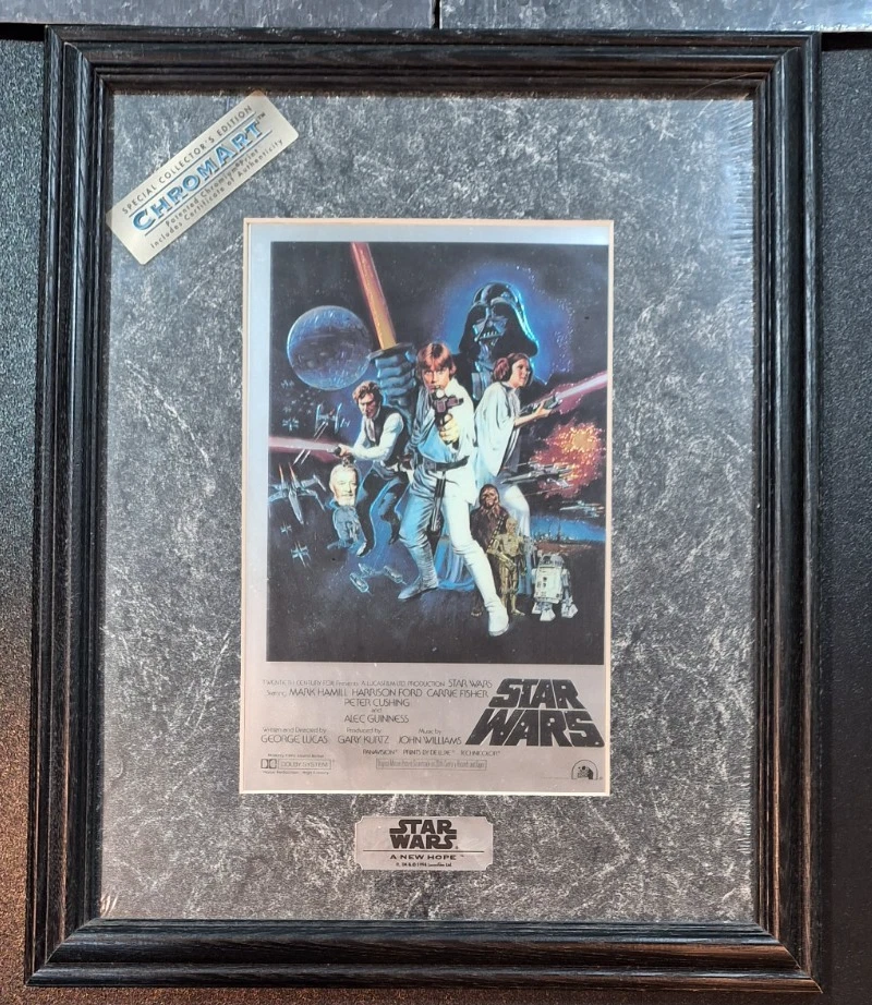 Star Wars A New Hope Original Trilogy ChromArt Movie Poster Sealed, one Framed - Image 2 of 4