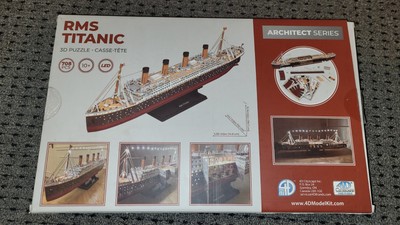 RMS TITANIC 3D PUZZLE ARCHITECT SERIES With LED Ship 708 PCS