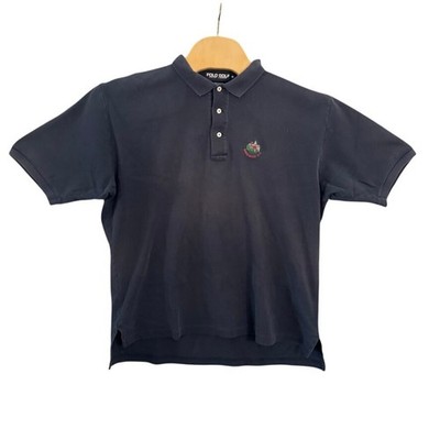 Polo Golf Ralph Lauren Mens XL Navy Blue Ridgewood DC Crest Polo Shirt Cotton